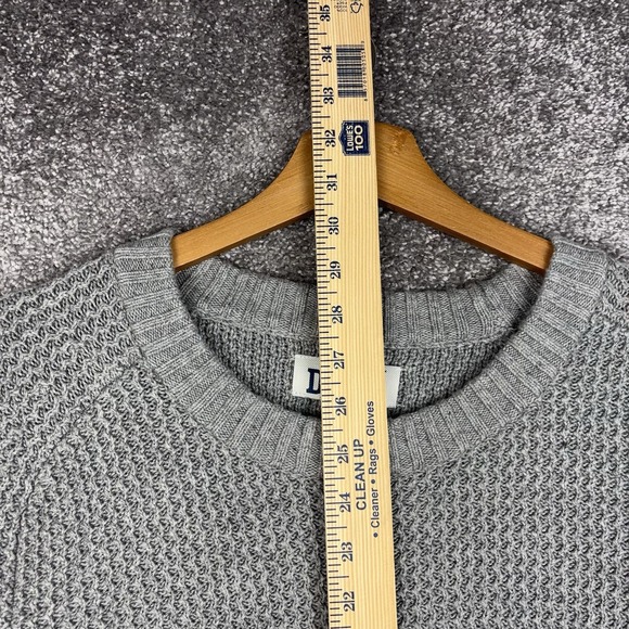 Duluth Sweater Mens Large Gray Waffle Knit Crewneck Preppy Academia Outdoors - Picture 9 of 9